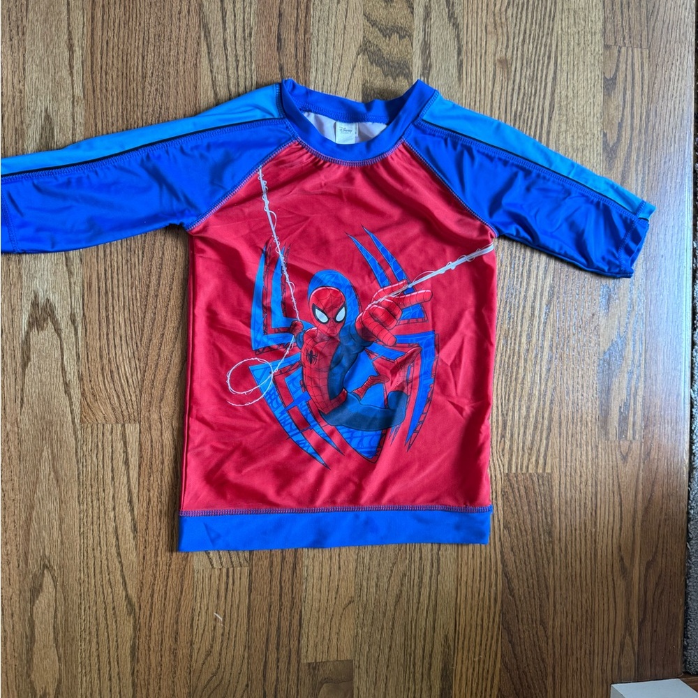 Marvel Spider-Man Kids Swim Shirt - Red and Blue